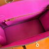 Hermes Birkin Barenia CK37 Golden brown & L3 Rose purple Gold Hardware 30cm Full Handmade