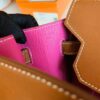 Hermes Birkin Barenia CK37 Golden brown & L3 Rose purple Gold Hardware 30cm Full Handmade