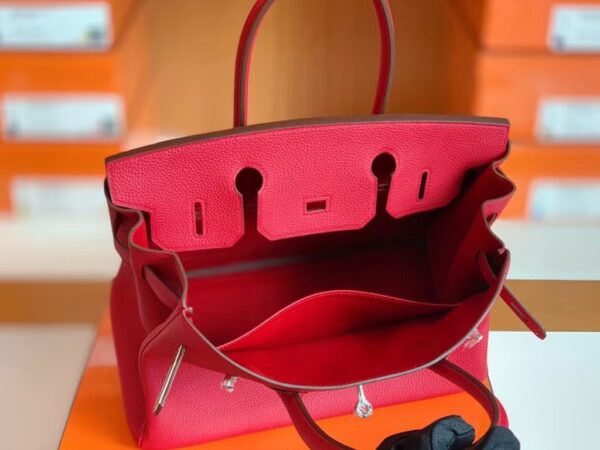 Hermes Birkin Togo S3 Rouge Red Silver Hardware 30cm Full Handmade