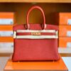 Hermes Birkin Togo D5 Coral red Gold Hardware 30cm Full Handmade
