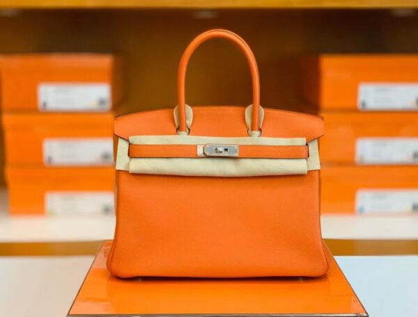 mmexport1673344680950-1024x779-1 Hermes Birkin Togo cc93 Orange Silver Hardware 30cm Full Handmade