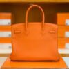Hermes Birkin Togo cc93 Orange Silver Hardware 30cm Full Handmade