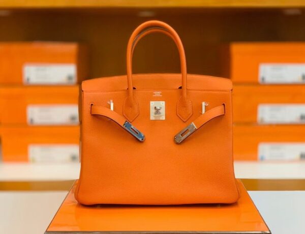mmexport1673344683857-1024x785-1 Hermes Birkin Togo cc93 Orange Silver Hardware 30cm Full Handmade