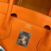 Hermes Birkin Togo cc93 Orange Silver Hardware 30cm Full Handmade