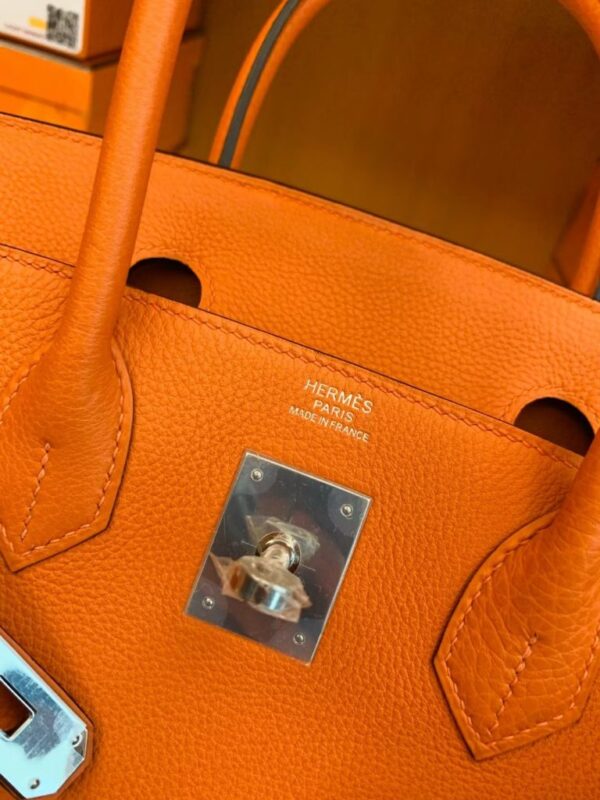 mmexport1673344685313-768x1024-1 Hermes Birkin Togo cc93 Orange Silver Hardware 30cm Full Handmade