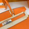 Hermes Birkin Togo cc93 Orange Silver Hardware 30cm Full Handmade