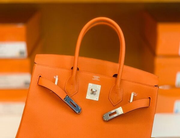 mmexport1673344688223-1024x783-1 Hermes Birkin Togo cc93 Orange Silver Hardware 30cm Full Handmade