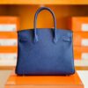 Hermes Birkin Togo M3 ink Blue Gold Hardware 30cm Full Handmade