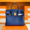 Hermes Birkin Togo M3 ink Blue Gold Hardware 30cm Full Handmade
