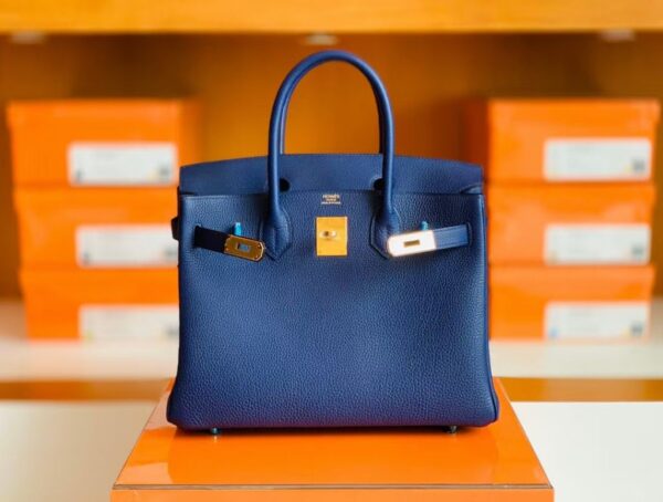 mmexport1673344714529-1024x774-1 Hermes Birkin Togo M3 ink Blue Gold Hardware 30cm Full Handmade