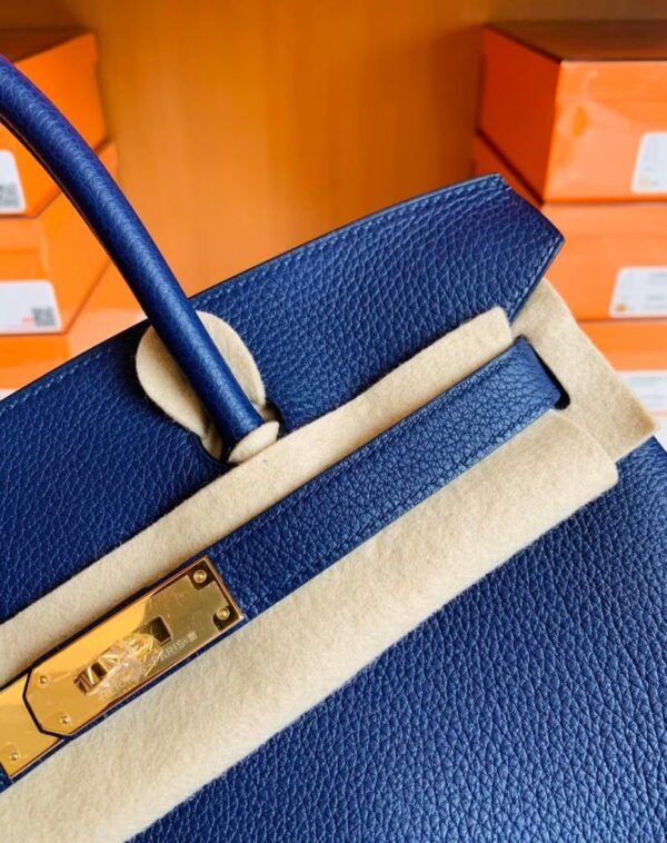 mmexport1673344716299-811x1024-1 Hermes Birkin Togo M3 ink Blue Gold Hardware 30cm Full Handmade