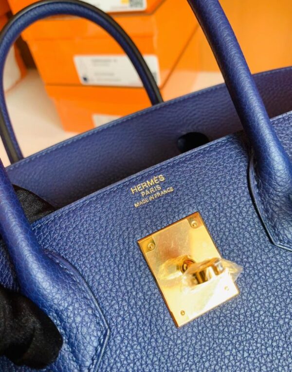 mmexport1673344717688-803x1024-1 Hermes Birkin Togo M3 ink Blue Gold Hardware 30cm Full Handmade