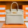 Hermes Birkin Togo ck81 Gris T Gold Hardware 30cm Full Handmade