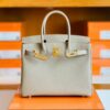 Hermes Birkin Togo ck81 Gris T Gold Hardware 30cm Full Handmade