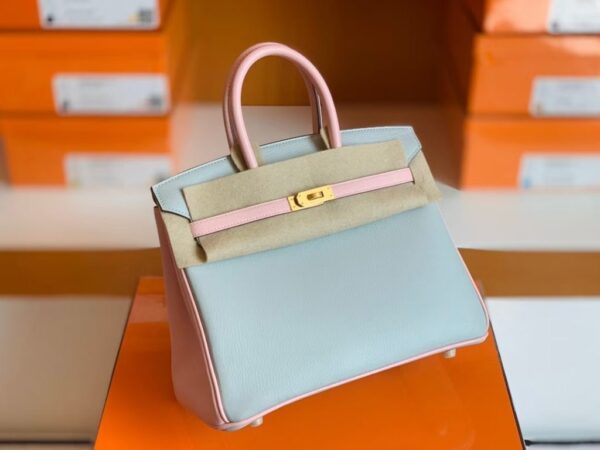 mmexport1673344810991-1024x768-1 Hermes Birkin Chevre 3Q sakura pink & 80 Pearl grey Gold Hardware 25cm Full Handmade