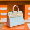 Hermes Birkin Chevre 3Q sakura pink & 80 Pearl grey Gold Hardware 25cm Full Handmade