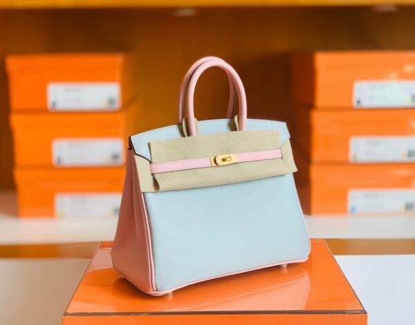 mmexport1673344812381-1024x800-1 Hermes Birkin Chevre 3Q sakura pink & 80 Pearl grey Gold Hardware 25cm Full Handmade