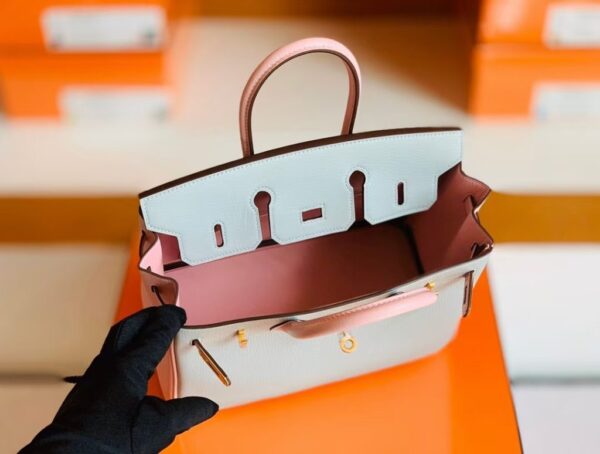 mmexport1673344818390-1024x774-1 Hermes Birkin Chevre 3Q sakura pink & 80 Pearl grey Gold Hardware 25cm Full Handmade