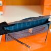 Hermes Kelly cut Shiny crocodile Blue Silver Hardware 31cm Full Handmade