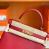 Hermes Kelly Evercolor K1 rouge grenat Gold Hardware 28cm Full Handmade