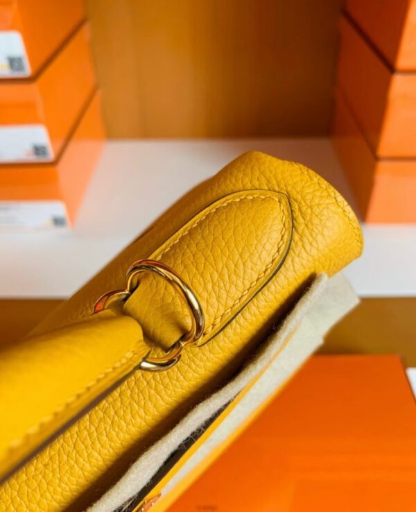 Hermes Kelly Togo 9D Amber yellow Gold Hardware 28cm Full Handmade