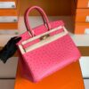 mmexport1673775033320-1024x781-1 Hermes Birkin Ostrich 5J Rose Pink Gold Hardware 30cm Full Handmade