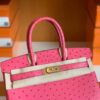 mmexport1673775046239-1024x768-1 Hermes Birkin Ostrich 5J Rose Pink Gold Hardware 30cm Full Handmade