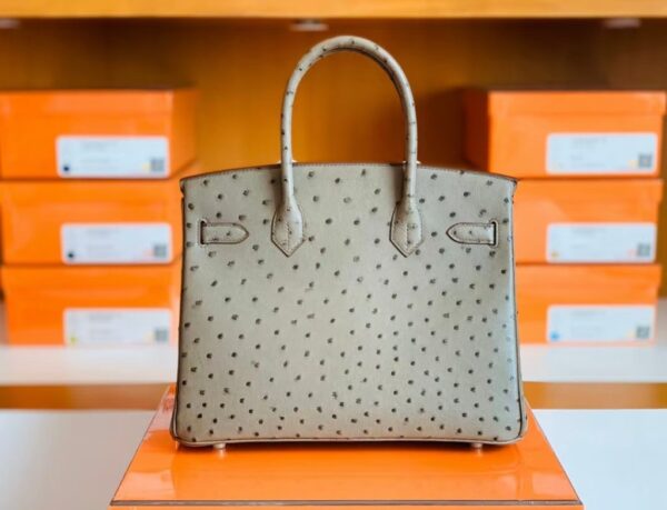 mmexport1673775079387-1024x783-1 Hermes Birkin Ostrich etoupe grey Gold Hardware 30cm Full Handmade