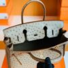 Hermes Birkin Ostrich etoupe grey Gold Hardware 30cm Full Handmade