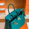 Hermes Birkin Ostrich u4 Velvet green Gold Hardware 30cm Full Handmade