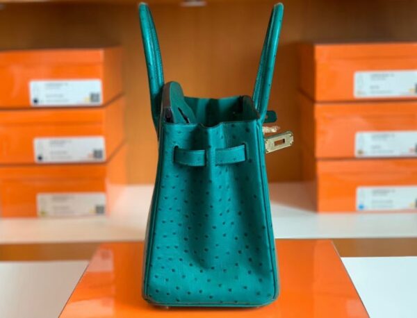 mmexport1673775113858-1024x781-1 Hermes Birkin Ostrich u4 Velvet green Gold Hardware 30cm Full Handmade