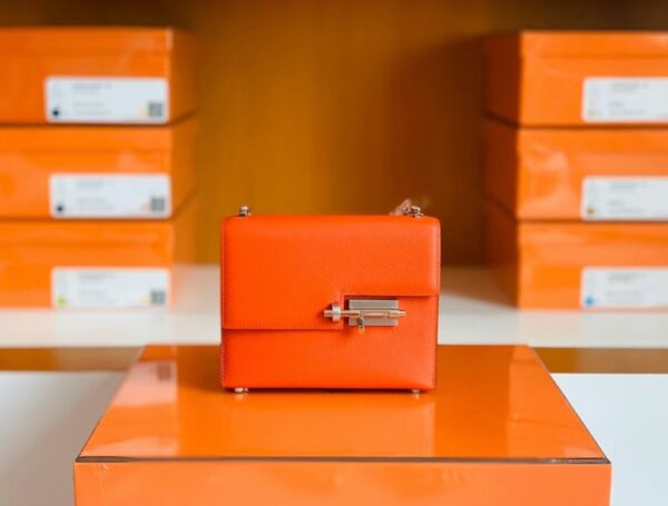 mmexport1673775385779-1024x776-1 Hermes Verrou Chevre Orange Silver Hardware 17cm Full Handmade
