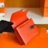 Hermes Verrou Chevre Orange Silver Hardware 17cm Full Handmade