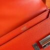 Hermes Verrou Chevre Orange Silver Hardware 17cm Full Handmade