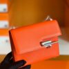 Hermes Verrou Chevre Orange Silver Hardware 17cm Full Handmade