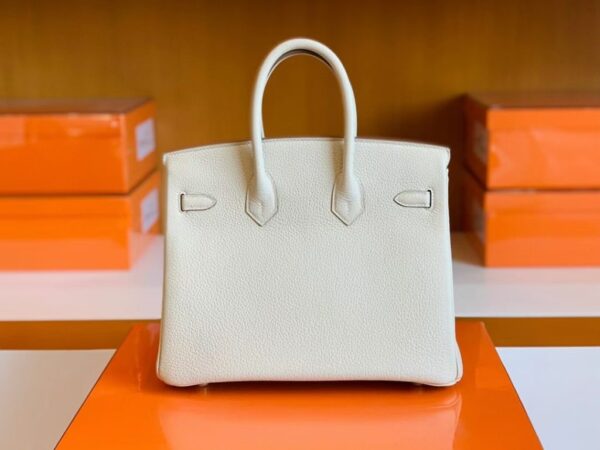 Hermes Birkin Togo Creamy White Gold Hardware 25cm Full Handmade