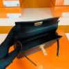 Hermes mini kelly Epsom Black Gold Hardware 19cm Full Handmade