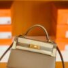 Hermes mini kelly Epsom 18 Etoupe Gold Hardware 19cm Full Handmade