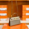 Hermes mini kelly Epsom 18 Etoupe Gold Hardware 19cm Full Handmade