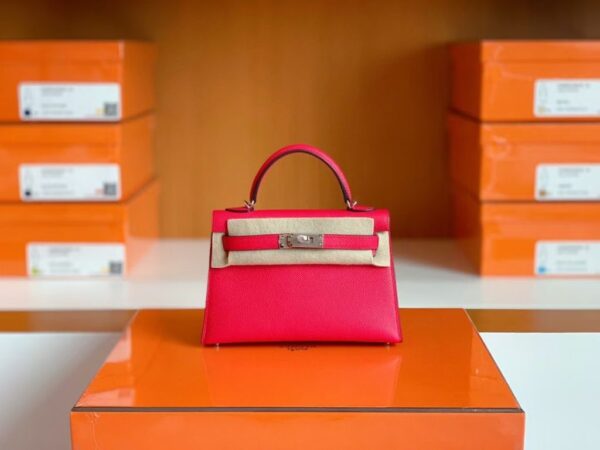 mmexport1674909134352-1024x768-1 Hermes mini kelly Epsom i6 Rose Pink Silver Hardware 19cm Full Handmade