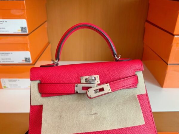 mmexport1674909143385-1024x768-1 Hermes mini kelly Epsom i6 Rose Pink Silver Hardware 19cm Full Handmade