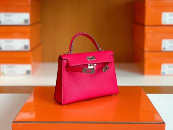 mmexport1674909144857-1024x768-1 Hermes mini kelly Epsom i6 Rose Pink Silver Hardware 19cm Full Handmade