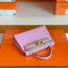 Hermes mini kelly Epsom X9 Mauve Pink Gold Hardware 19cm Full Handmade