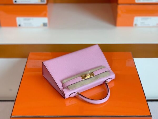 mmexport1674909162196-1024x768-1 Hermes mini kelly Epsom X9 Mauve Pink Gold Hardware 19cm Full Handmade