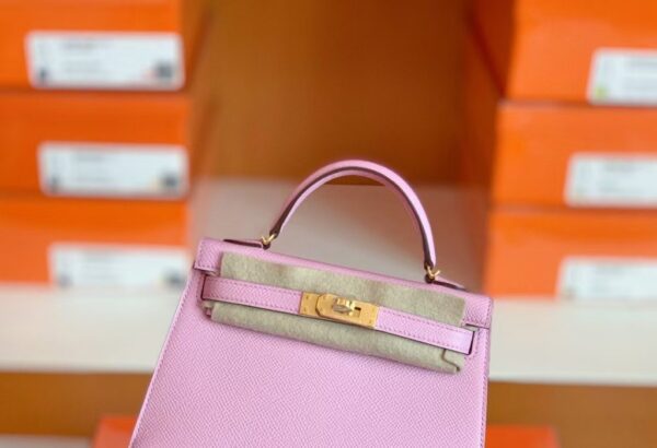 mmexport1674909163730-1024x700-1 Hermes mini kelly Epsom X9 Mauve Pink Gold Hardware 19cm Full Handmade