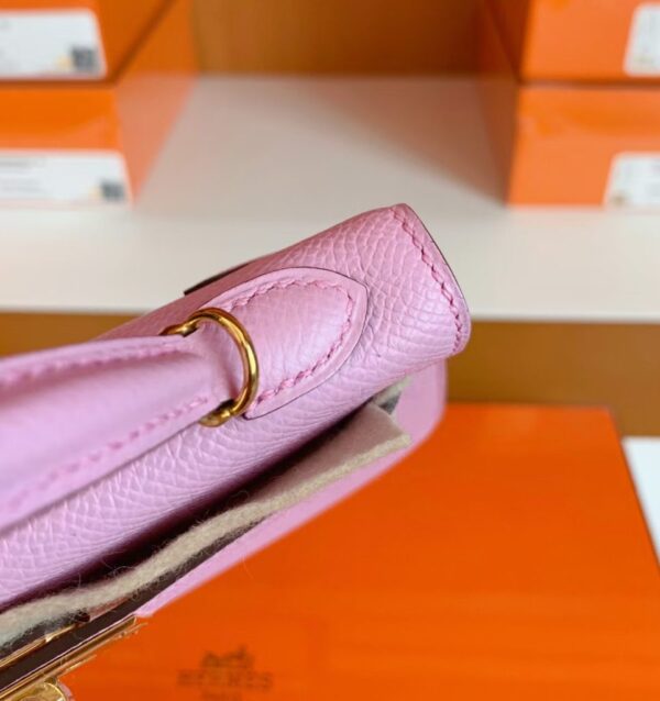 mmexport1674909168497-963x1024-1 Hermes mini kelly Epsom X9 Mauve Pink Gold Hardware 19cm Full Handmade