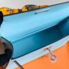 Hermes mini kelly Epsom 6u Light Blue Silver Hardware 19cm Full Handmade
