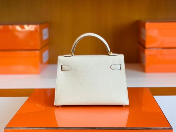 mmexport1674909224217-1024x768-1 Hermes mini kelly Epsom Creamy White Silver Hardware 19cm Full Handmade