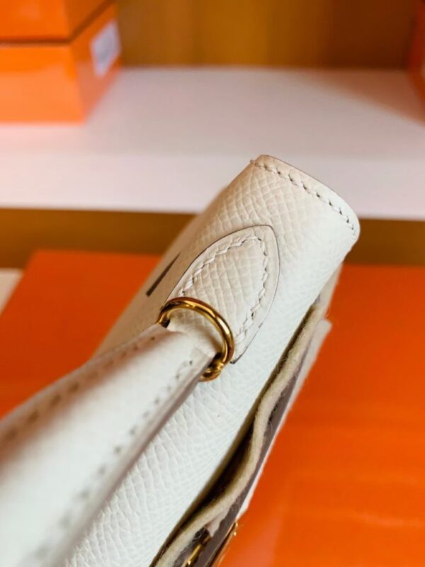 mmexport1674909228361-768x1024-1 Hermes mini kelly Epsom Creamy White Silver Hardware 19cm Full Handmade