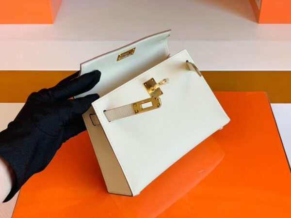 mmexport1674909229716-1024x768-1 Hermes mini kelly Epsom Creamy White Silver Hardware 19cm Full Handmade